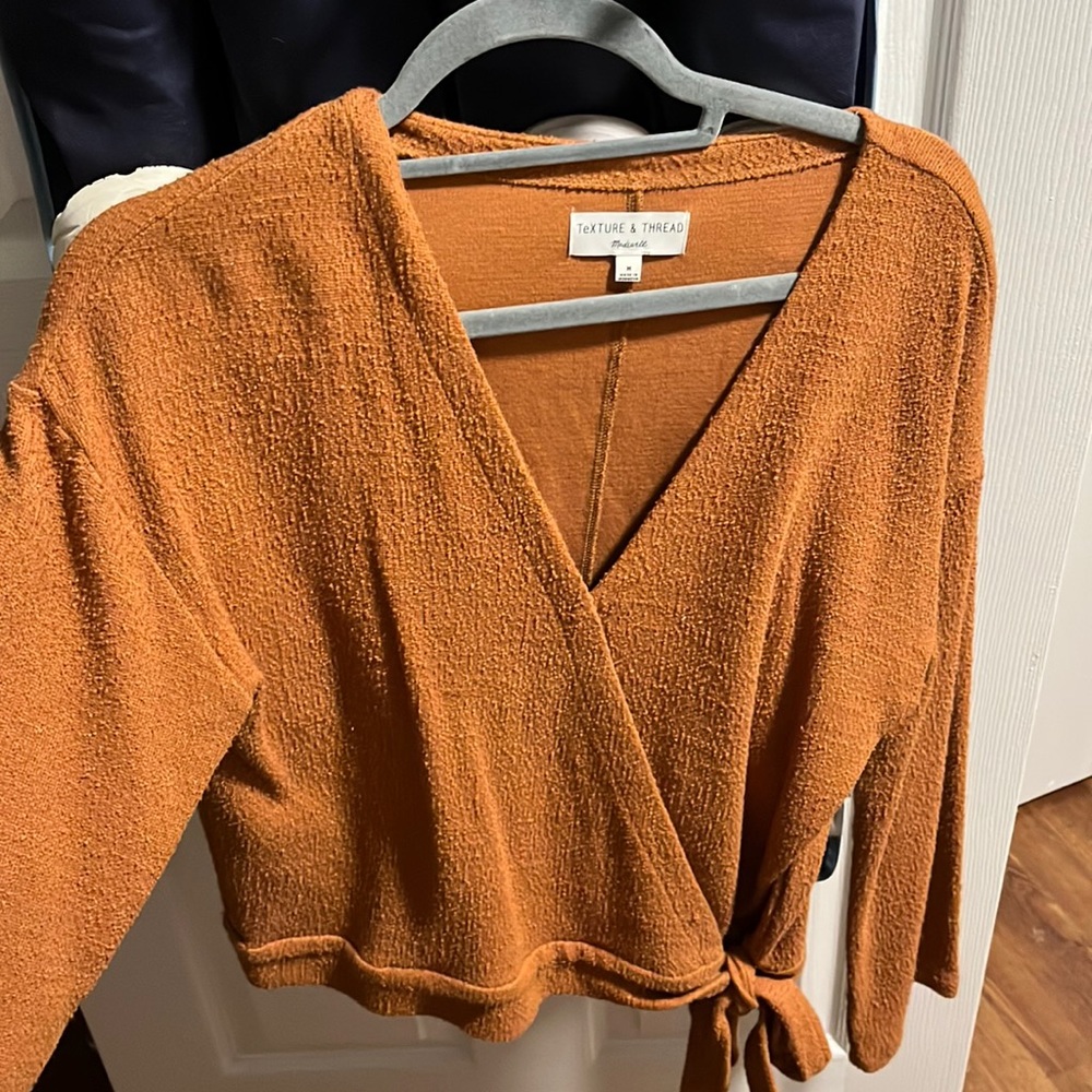 MADEWELL texture and thread top burnt orange